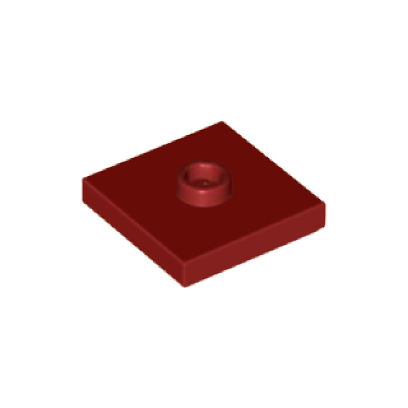 Plaat, Aangepast 2x2 met 1 nop in het midden Dark Red